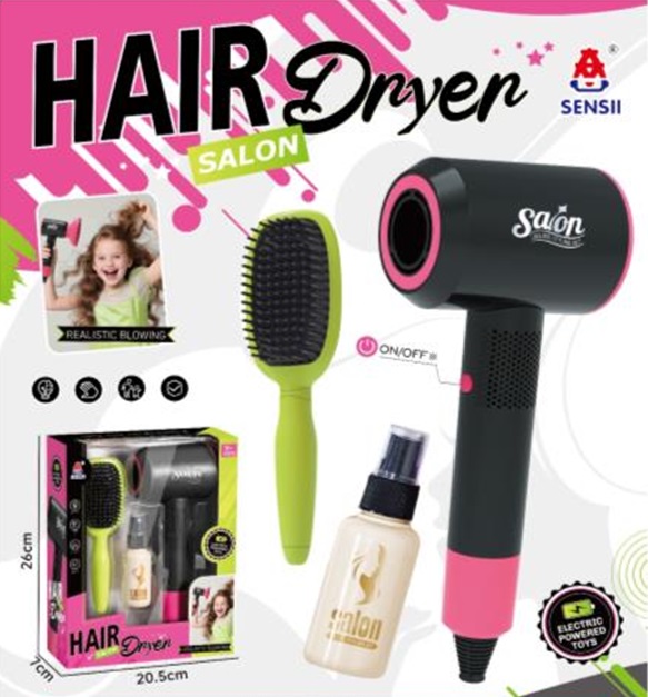 Перукаря набір арт. 096-83 (72шт/2) батар. фен. Аксес короб. 20.5*26*7 см