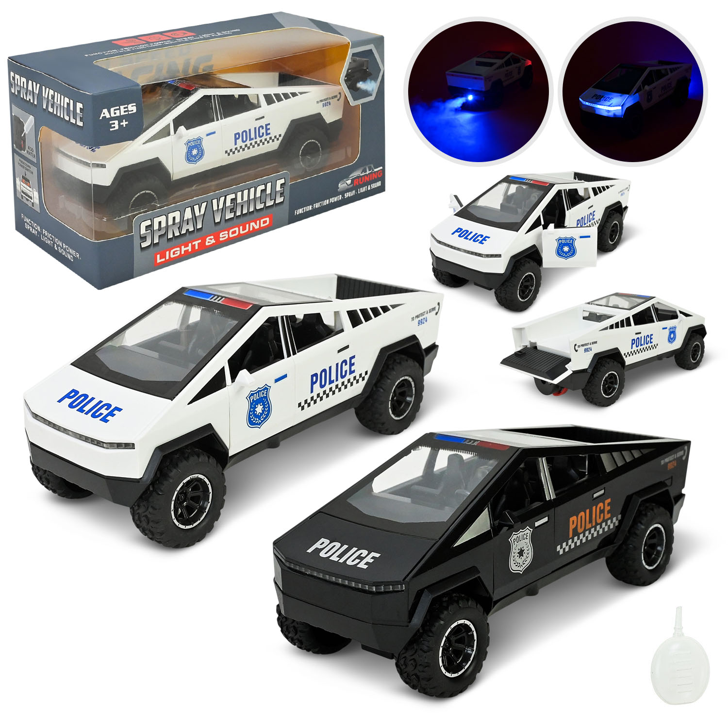 Машина POLICE арт.YM-9924B (84шт/2) батар.свiтло,звук,пар,короб.23*11,5*10см