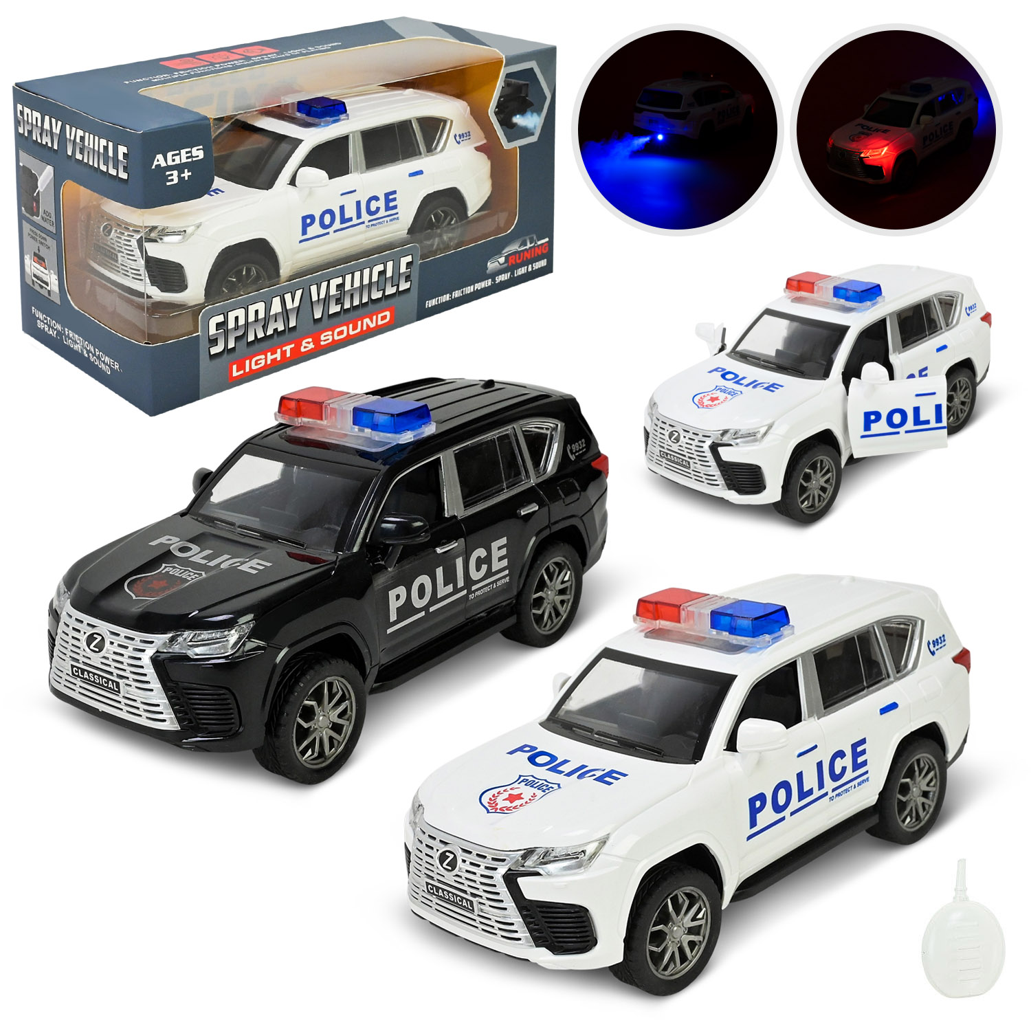Машина POLICE арт.YM-9932B (84шт/2) батар.свiтло,звук,пар,короб.22*12,5*10см