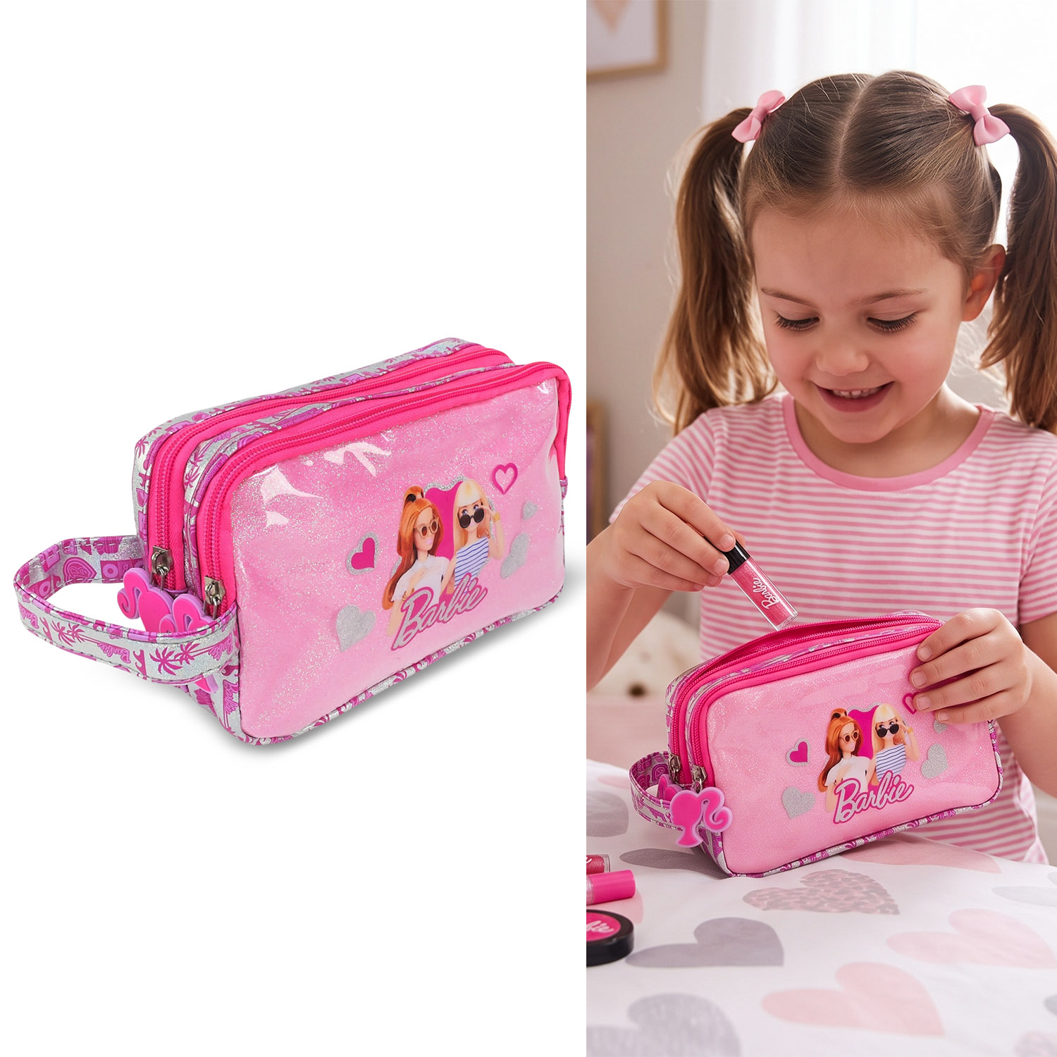 Косметичка Barbie арт. KH133/001L (50шт) Розміри косметички: 20,5х12х7 см