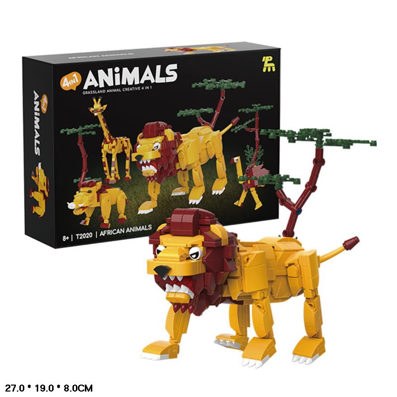 Конструктор арт. T2020 (30шт) Animals короб. 27*19*8см