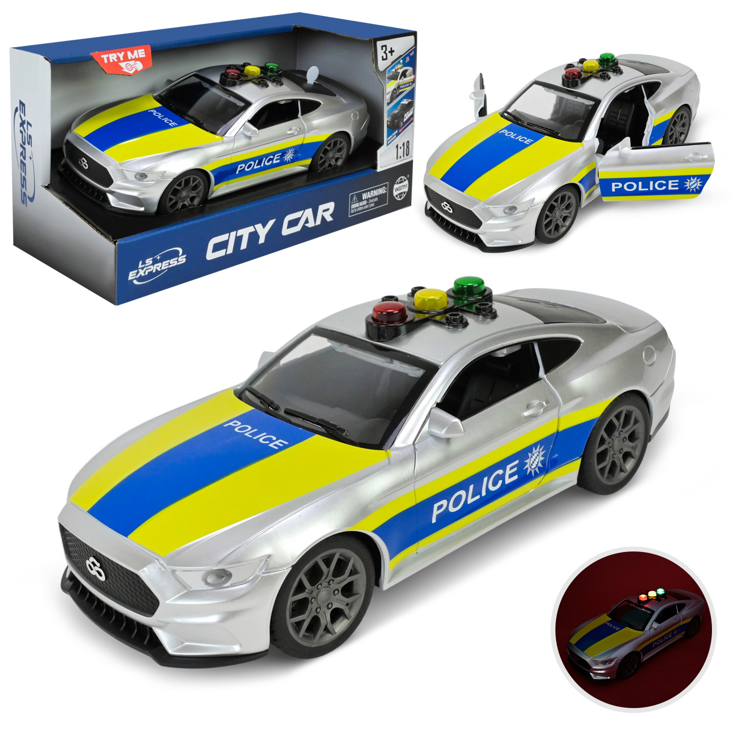 Машина POLICE арт.WY1162F (36шт/2) батар.свiтло,звук,короб.28,4*12*14,5см